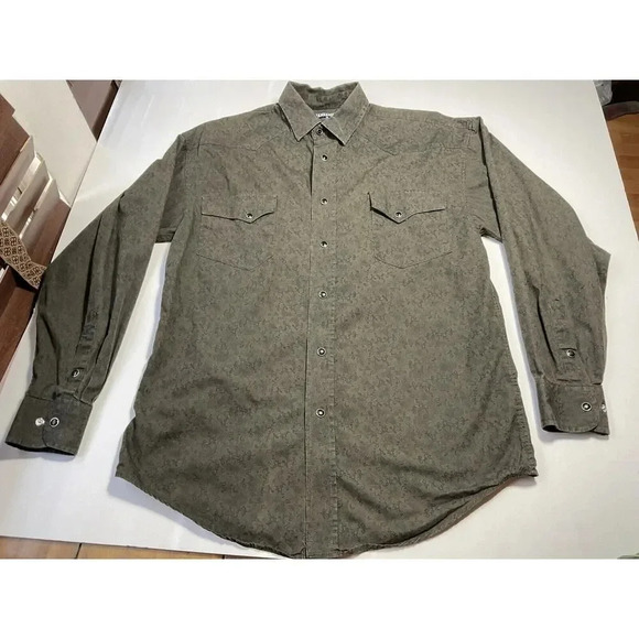 Panhandle Slim Long Sleeve Shirt Mens Sz Small Brown Cowboy Western Button Down - Picture 1 of 6